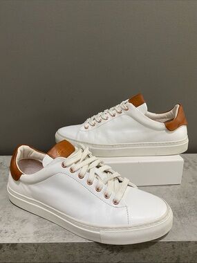 Good Man Brand Legend London White Dark Vachetta Edge Italy Sneakers. Size9.5